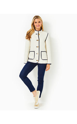 Georgine Quilted Jacket - Coconut Quilted Butterfly Pattern