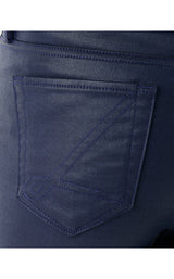 Liza Coated Crop Flare Pant - Low Tide Navy