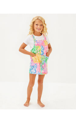 Girls Varney Overall Dress - Bright Delight Patch