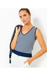 Wrenlee Sweater Set - Low Tide Navy Oceanside Stripe