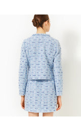 Kavita Boucle Jacket - Bonaire Blue Coastal Vibes Boucle