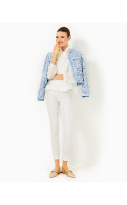 Kavita Boucle Jacket - Bonaire Blue Coastal Vibes Boucle