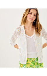 Cormac Mesh Sweater Set - Resort White Flower Crochet