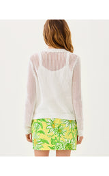 Cormac Mesh Sweater Set - Resort White Flower Crochet