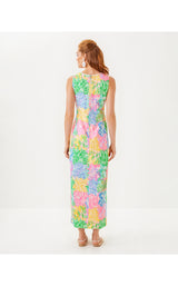 Sarabeth Stretch Maxi Shift Dress - Bright Delight Patch