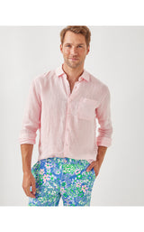 Mens Stuff Addison Shirt - Pink Muse