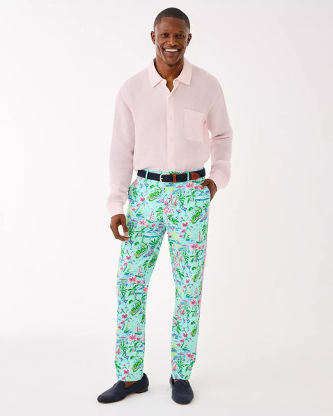 Mens Stuff Mizner Stretch Pant - Salt Pond Blue Sunny Dee