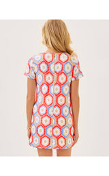 Leyla Crochet Shift Dress - Cane Coral Daisy Hex Crochet