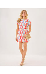 Leyla Crochet Shift Dress - Cane Coral Daisy Hex Crochet