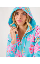 Avida Zip-Up Terry Hoodie - Royal Coral