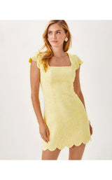 Maisley Boucle Shift - Finch Yellow Chic Chick Boucle