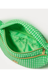 Glenna Belt Bag - Fauna Green Performance Gingham