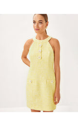 Margarete Skirted Romper - Finch Yellow Chic Chick Boucle