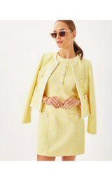 Margarete Skirted Romper - Finch Yellow Chic Chick Boucle