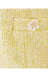 Margarete Skirted Romper - Finch Yellow Chic Chick Boucle