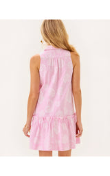 Caylinn Sleeveless Popover Shirtdress - Conch Shell Pink