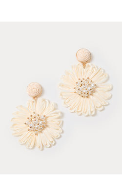 Bursting Blooms Earrings - Coconut