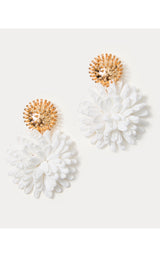 Summer Shorelines Raffia Earrings - Resort White