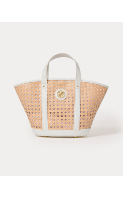 Mini Wintour Cane Tote - Sand Bar X Resort White