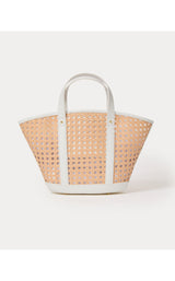 Mini Wintour Cane Tote - Sand Bar X Resort White