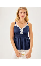Zanna Sleeveless Top - Sapphire Pool