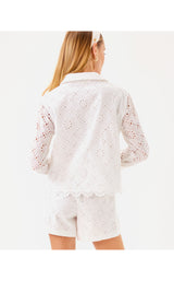 Singrid Eyelet Top - Resort White Beach Haven Eyelet