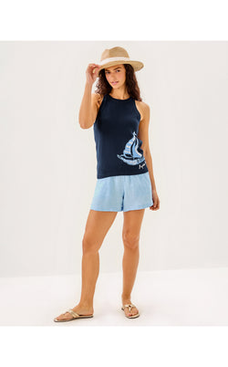 Emra Sweater Tank - Low Tide Navy Apres Sail Jacquard
