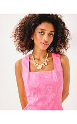 Kalinara Stretch Romper - Rousseau Pink Cool As Shell Overprint
