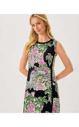 Darlene Stretch Maxi Shift Dress - Onyx Oversized Pb Anniversary Toile