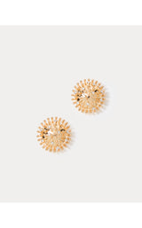 Summer Shorelines Stud Earrings - Gold Metallic