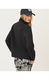 Eleni Zip-Up Jacket - Noir Butterfly Quilted Knit