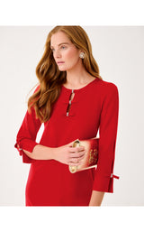 Leyland Shift Dress - Cranberry Red