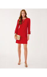 Leyland Shift Dress - Cranberry Red