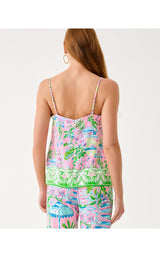 Caroline Sleeveless Top - Conch Shell Pink Sunny Dee Engineered Woven Top