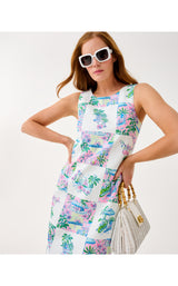 Dee Stretch Maxi Shift - Multi Sunny Dee Patch Engineered Woven Maxi Shift