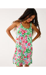 Caley Pajama Sleep Dress - Multi Glowing Gardens