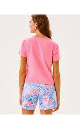 Clairmont Crochet Trimmed Knit Top - Rousseau Pink