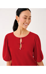 Ethenia Knit Top - Cranberry Red
