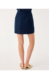 Kels Boucle Mini Skirt - Low Tide Navy After Party Lurex Boucle