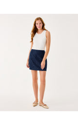 Kels Boucle Mini Skirt - Low Tide Navy After Party Lurex Boucle