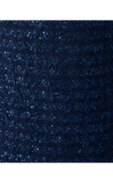 Kels Boucle Mini Skirt - Low Tide Navy After Party Lurex Boucle