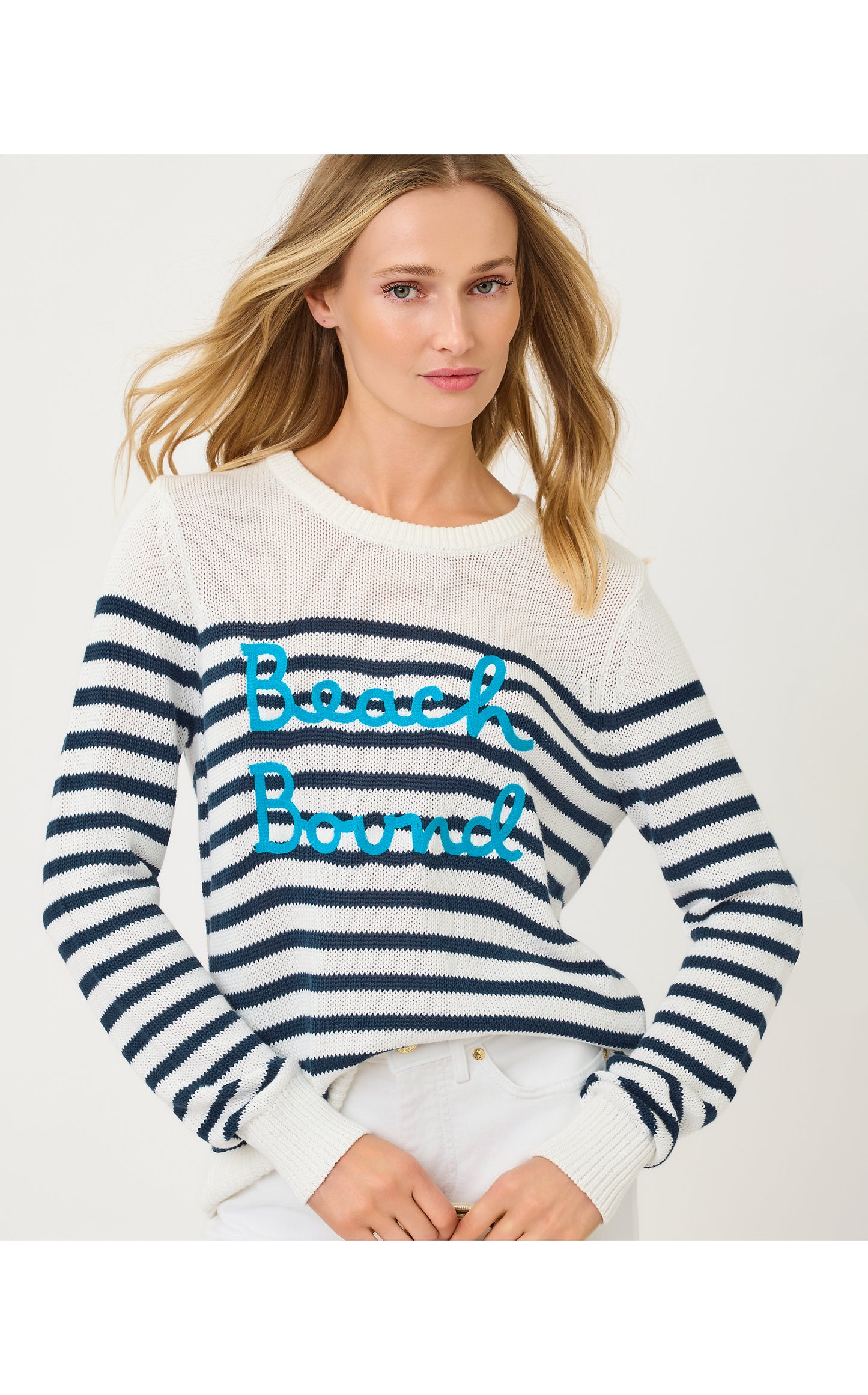 Kelsa Sweater - Coconut Beach Bound Embroidery