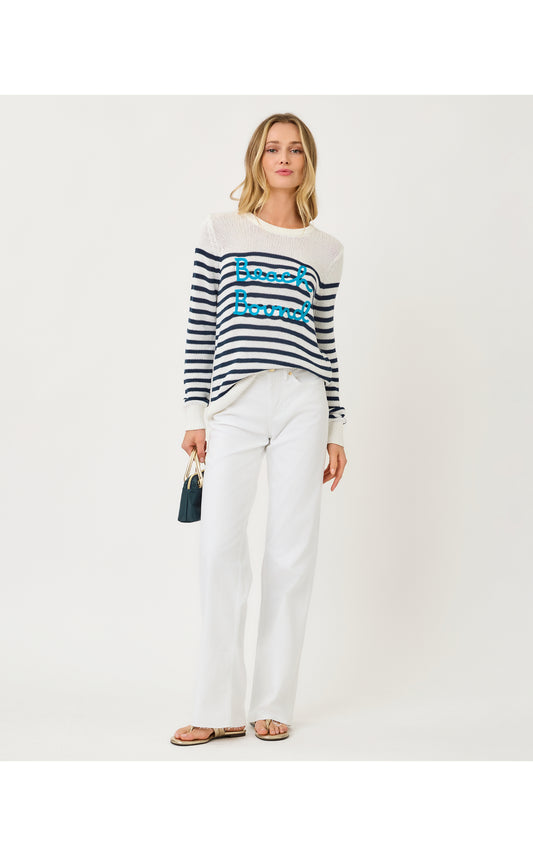 Kelsa Sweater - Coconut Beach Bound Embroidery