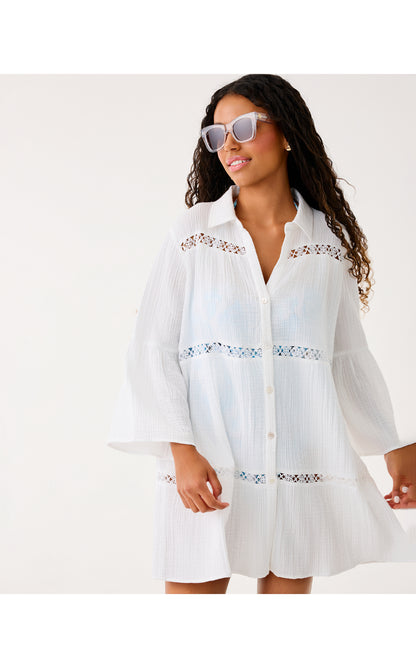 Elspeth Tiered Coverup - Resort White
