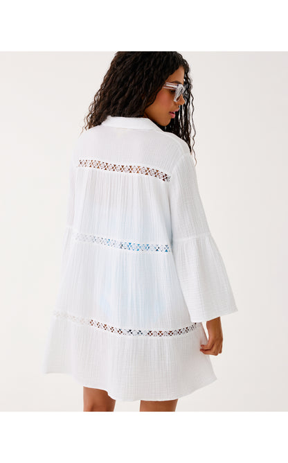 Elspeth Tiered Coverup - Resort White