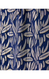 Evaline Silk Dress - Low Tide Navy Leafy Babe Metallic Silk Clip