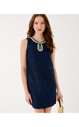 Ronan Skirted Romper - Low Tide Navy After Party Lurex Boucle