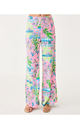 33" Polyanna High Rise Palazzo Pant - Conch Shell Pink Oversized Sunny Dee