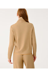 UPF50+ Basque Full Zip Jacket - Heathered Iced Latte