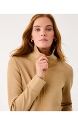 UPF50+ Basque Full Zip Jacket - Heathered Iced Latte